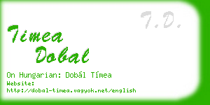 timea dobal business card
